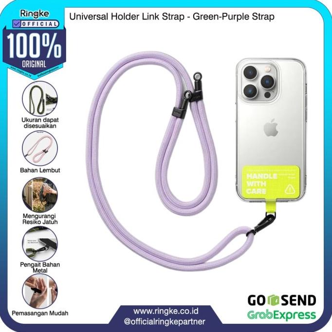 

Ringke Holder Link Strap Green-Purple Strap Alat Gantungan Tali HP