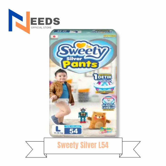 SWEETY SILVER PANTS L54 / PEMPERS SWEETY SILVER L GROSIR