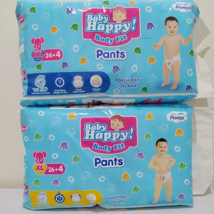 DIAPERS BABY HAPPY SIZE XL(26+4), XXL(24+4)