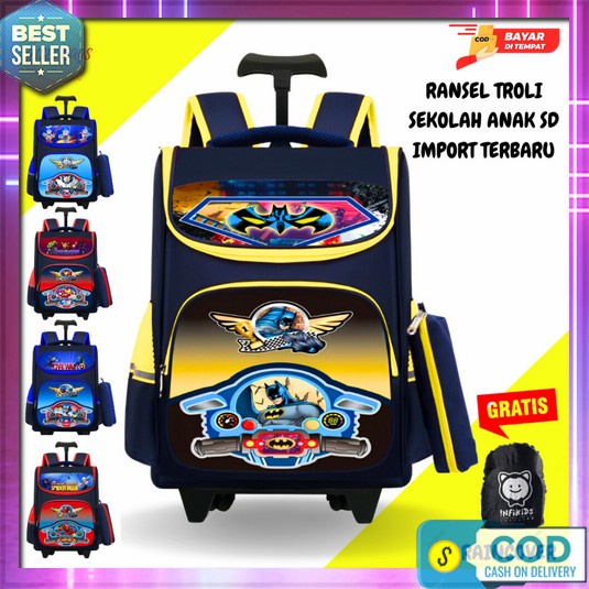 Jg Tas Troly Anak Sekolah Paud Tk Gambar Anak Tas Mobil Tas Troli   Tas Koper Sekolah Anak Laki Laki
