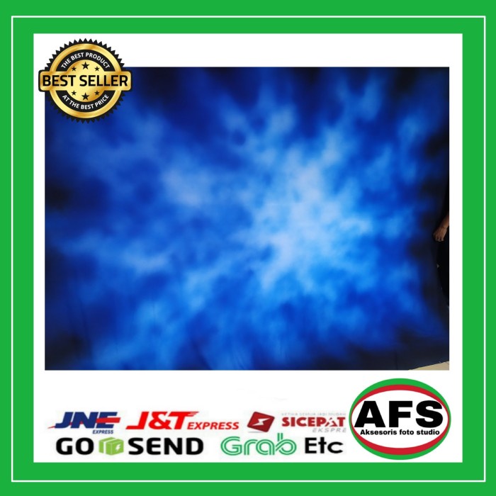 Background foto abstrak biru 2,7 x 3 m foto studio