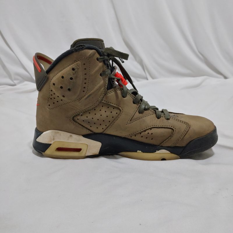 SEPATU SNIKERS CASUAL NIKE AIR JORDAN 6 RETRO SP TRAVIS SCOTT ORIGINAL SECOND MURAH