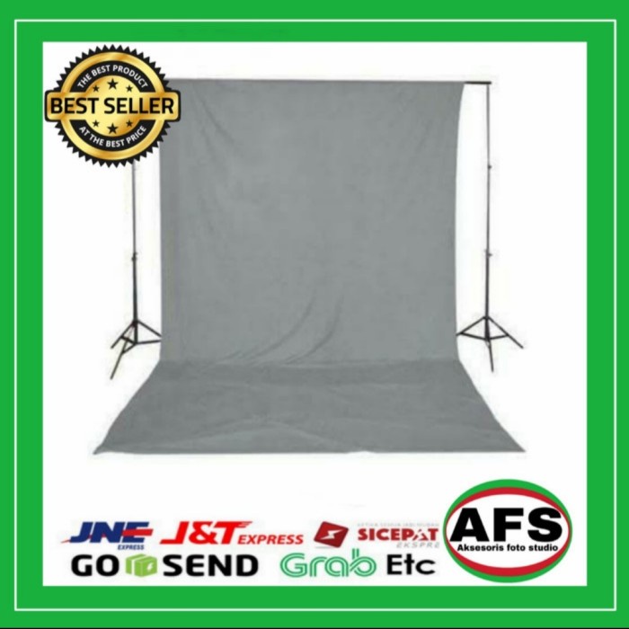 Background foto merah 2,7 x 3 m foto studio