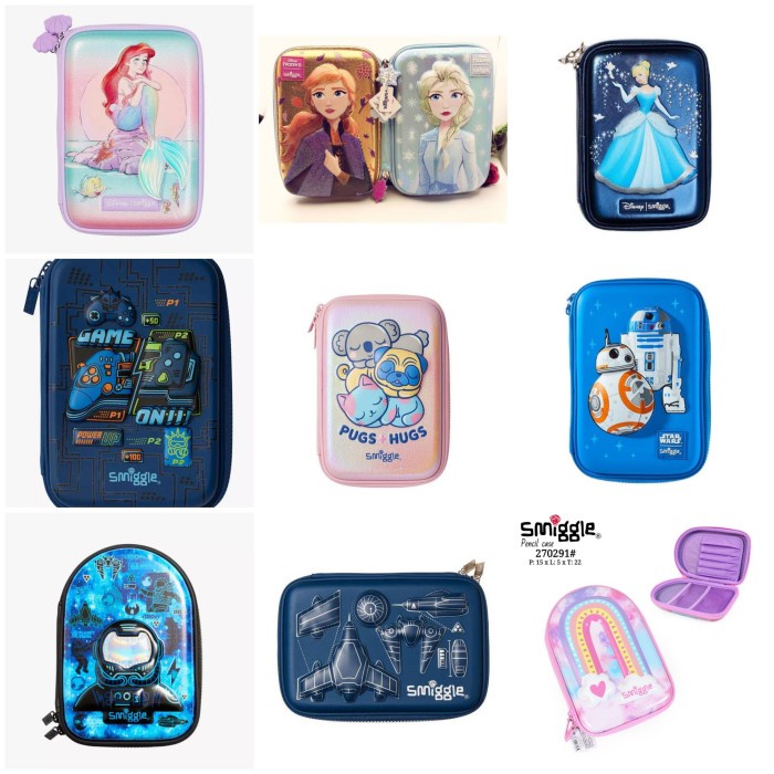 

Terlaris Smiggle Pencil Case Rainbow, Ariel, Frozen, Starwars, Cinderlella/Kado