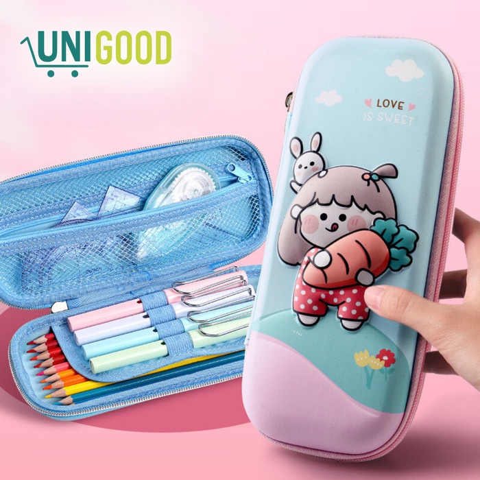 

UNIGOOD - TEMPAT KOTAK PENSIL ANAK 3D MOTIF TIMBUL HARDCASE ASTRONOT U