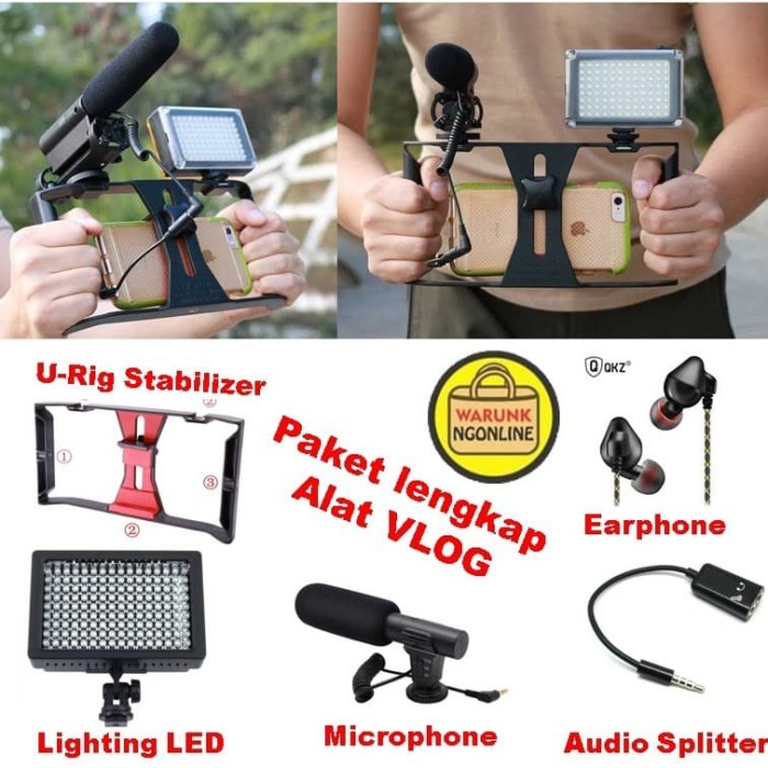 PAKET Alat VLOG - YOUTUBER - VLOGGER - VIDEOGRAFI - REKAMAN Video