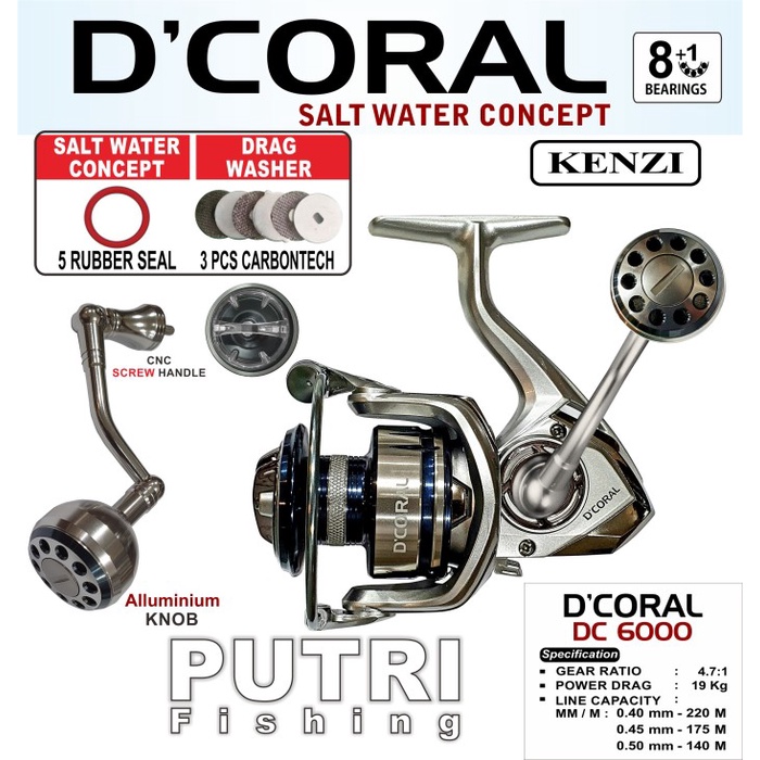 Terlaris Reel Kenzi D'Coral Sw Dc 6000