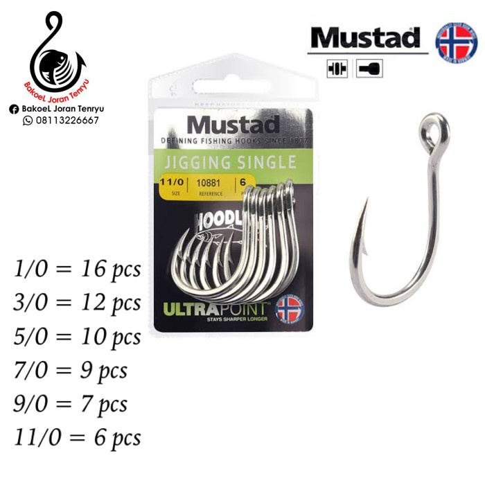 Bestseller Hook Kail Mustad Jigging Single
