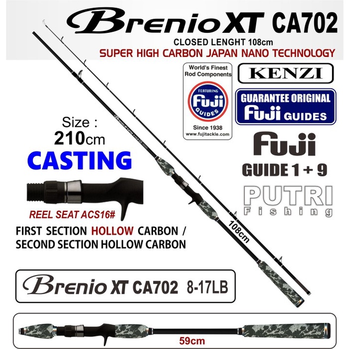 JORAN KENZI BRENIO XT CA702 8-17Lb CASTING Fuji Guides
