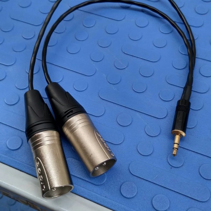 Jack 3.5 Mm To 2 Xlr Male Audio Splitter 3.5 Stereo To Xlr Male