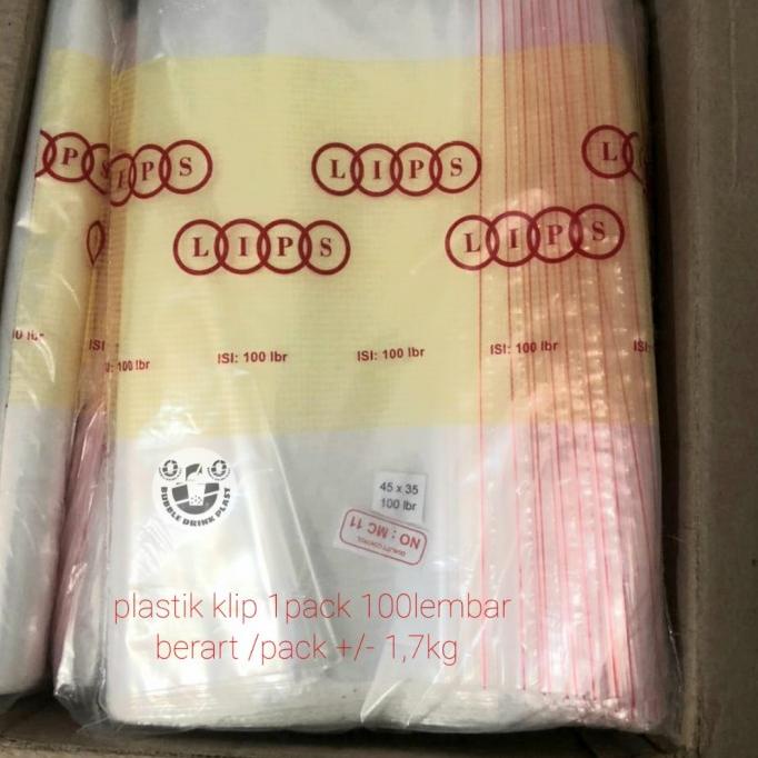 Plastik Klip 35x45 / PE Klip 45x35/ Kantong Klip LIPS Zipper ukuran 45