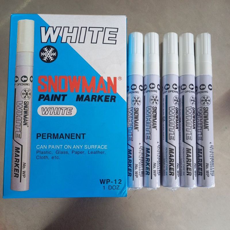 

Snowman Paint Marker Original Spidol Cat Permanent Putih