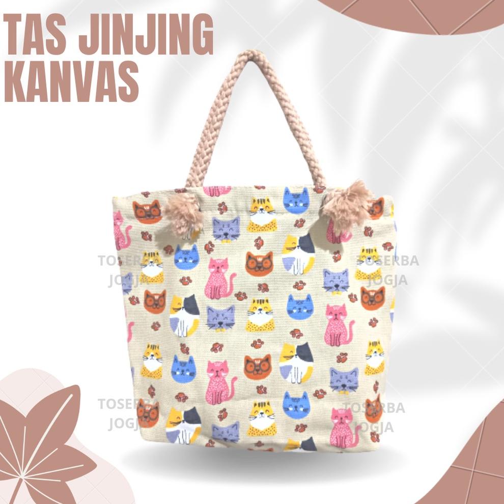 Terbaik Handbag Kanvas Kecil / Tas Mukena Mini / Totebag Tali Sumbu