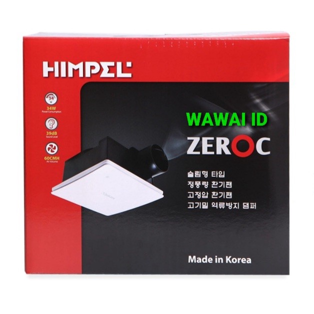 Himpel Exhaust Fan Zeroc / Air Ventilator Zeroc White Fza-C80 - Putih