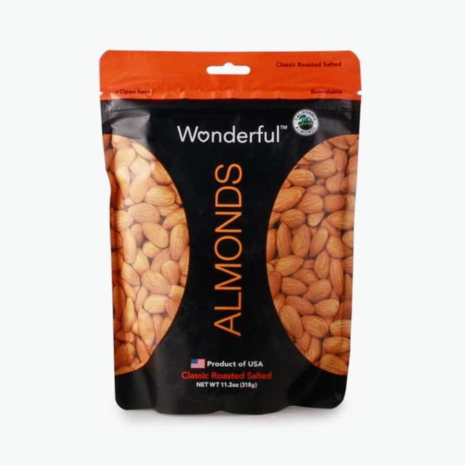 

Wonderful Almond Classic Roasted Salted Snack 168 gr Kacang Import