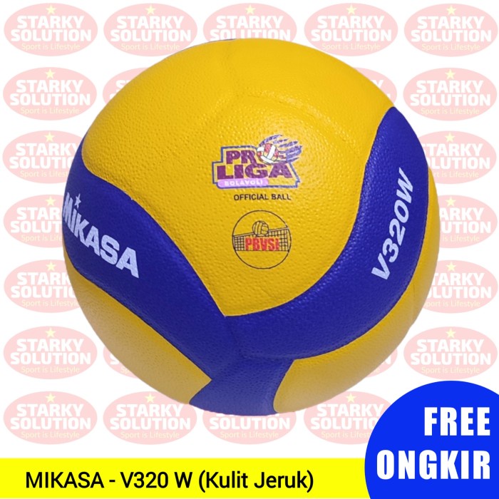 Terlaris Bola Voli Mikasa V320W Kulit Jeruk Volly Proliga Original