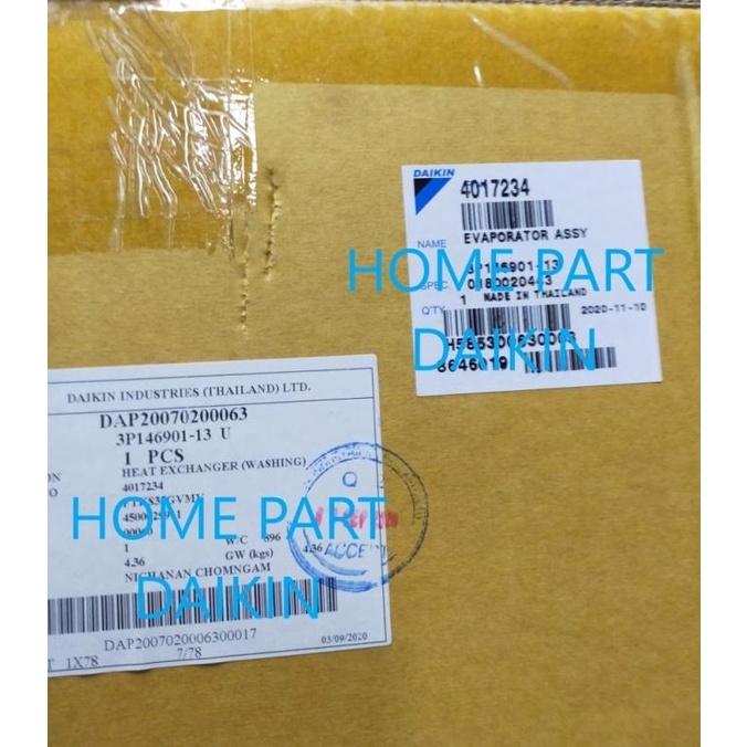 Evaporator Ac Daikin Type Ftkv25Nvm4 / Ftkv35Nvm4; P/N 4017234