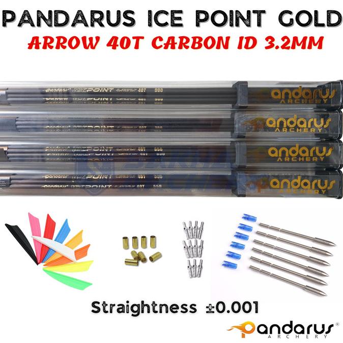 Arrow Pandarus Ice Point Gold Straightness 0.001 Anak Panah 40T Carbon