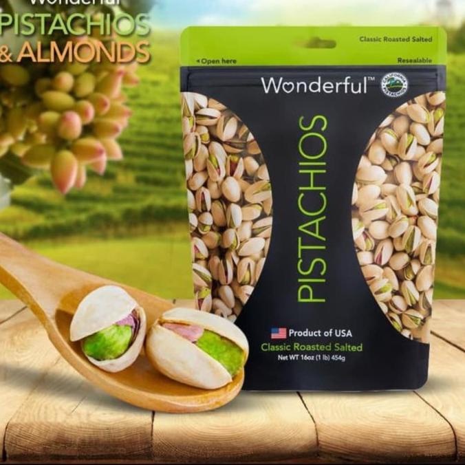 

Wonderful Pistachios Classic Roasted 454gr-Kacang Import