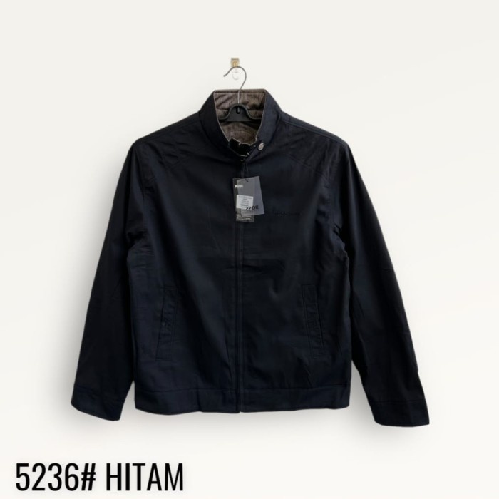 jaket pria JAKET BOSS IMPORT CLASSIC BOLAK BALIK JUMBO PRIA MURAH ORIGINAL - Hitam, XL BB 48-60KG(V8