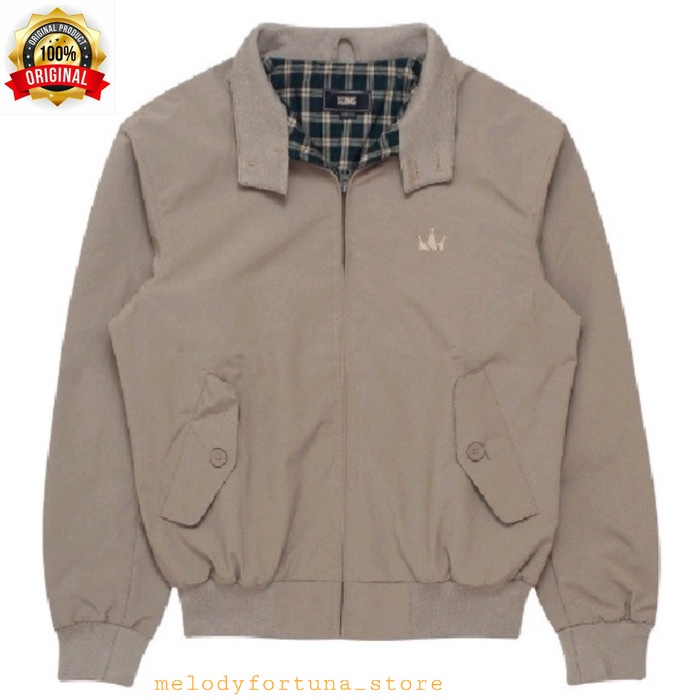 jaket pria Screamous Jaket Harrington Pria Wanita Ready - Cream, M(J1O4) jaket cowok parasut jaket c