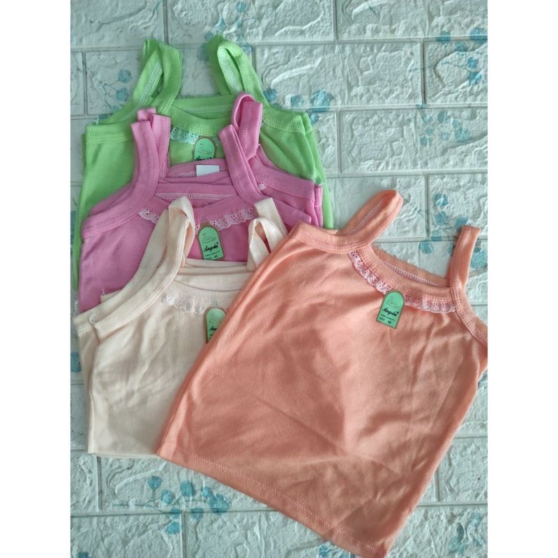 SINGLET TANKTOP ANAK REMAJA / SINGLET RENDA ANGELA TANKTOP ANAK MURAH POLOS ECER
