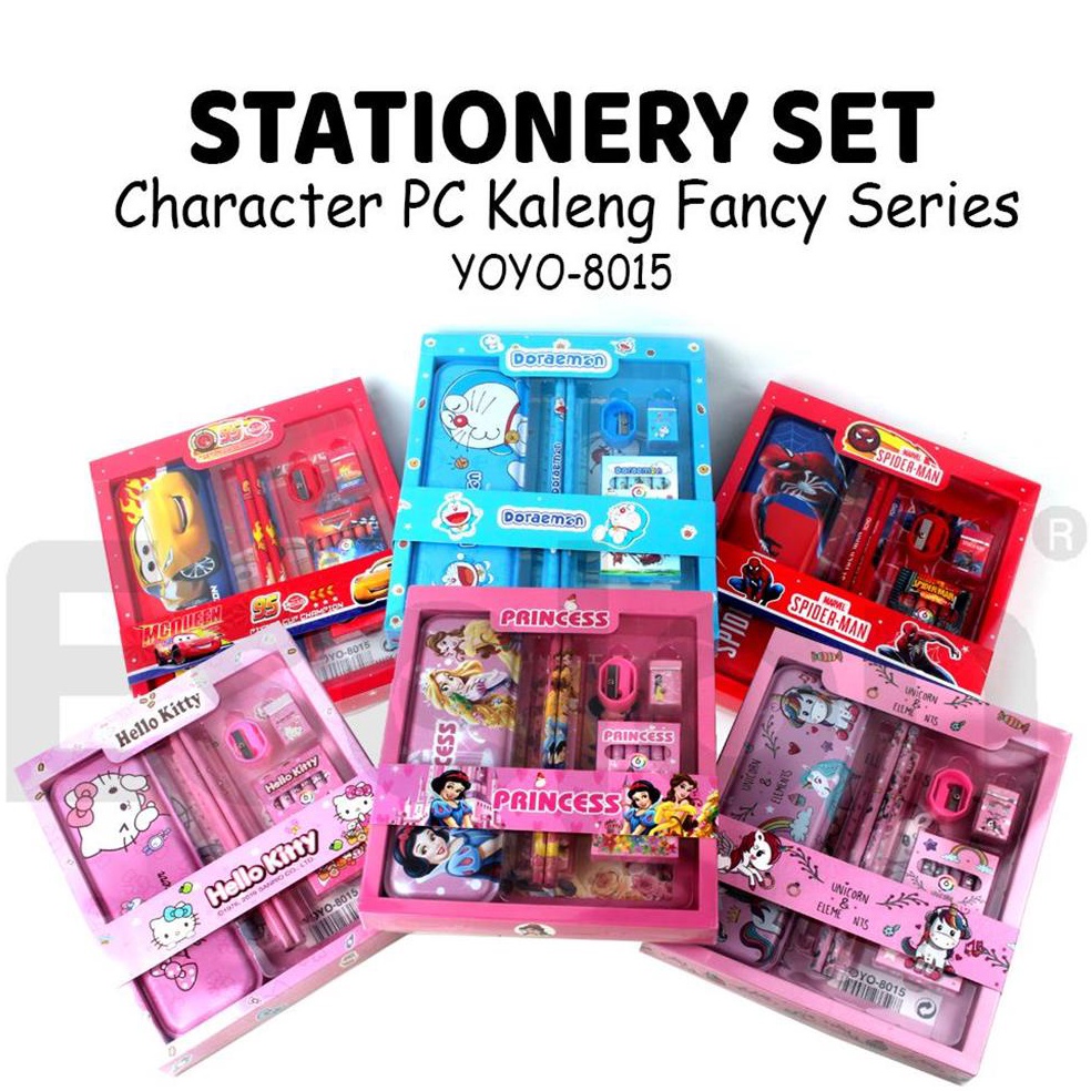 

uzdr -34 Stationary Set 7in1 Karakter 8015 / Paket Alat Tulis Set + Crayon CSE