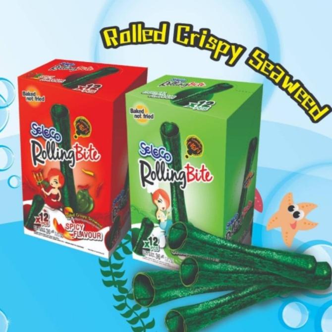 

Seleco Rolling Bite Seaweed Rumput Laut 42gram x 12 Pcs