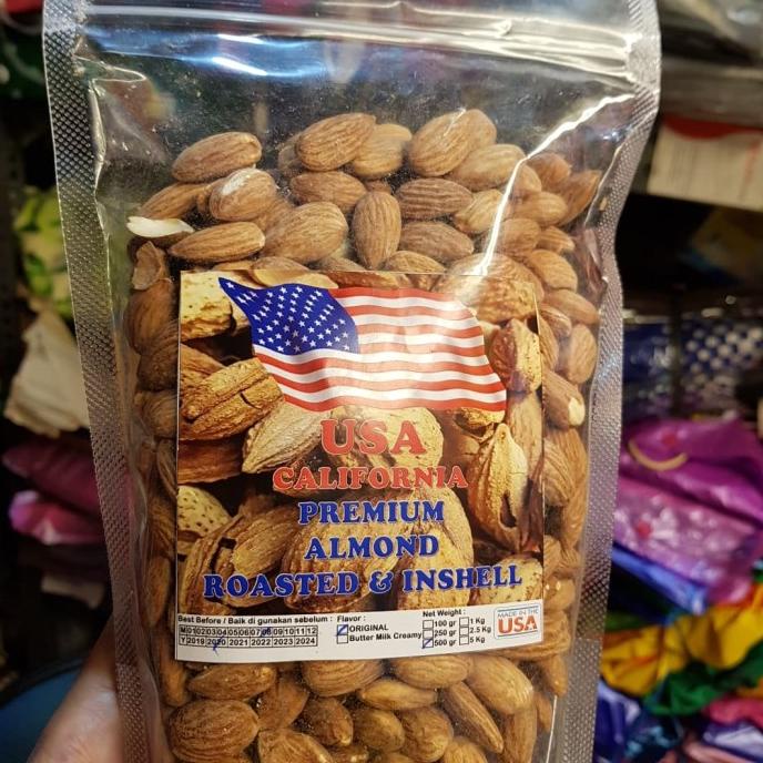 

Kacang Almond Rasa Ori dan Madu impor dr Amerika