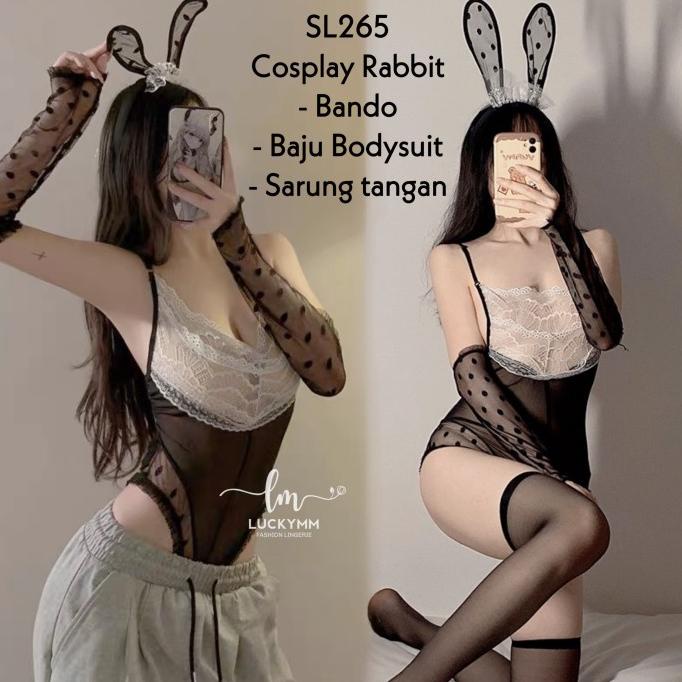 Lingerie cosplay rabbit baju sexy lingerie kostum kelinci wanita 265