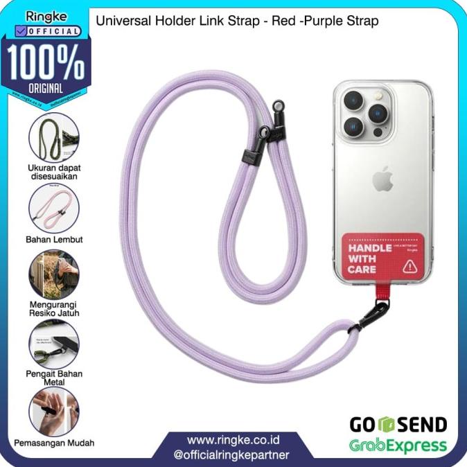 

Ringke Holder Link Strap Red -Purple Strap Alat Gantungan Tali HP