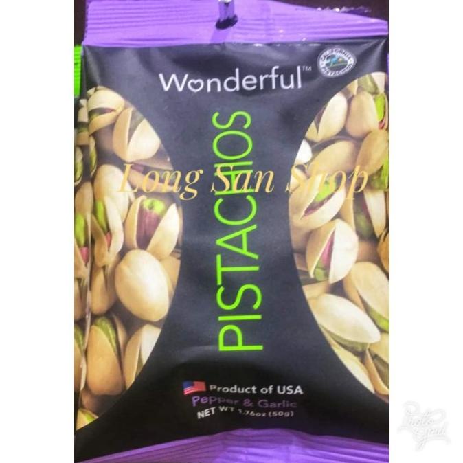 

PROMO!! Wonderful Pepper & Garlic Pistachios 50 gr - Kacang Import