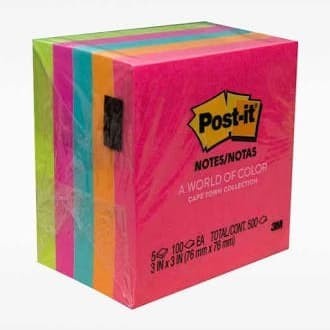 

Post it 3m 654 neon sticky notes