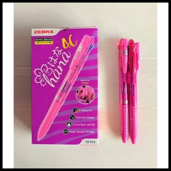 

pen 4 warna Hana by Zebra.