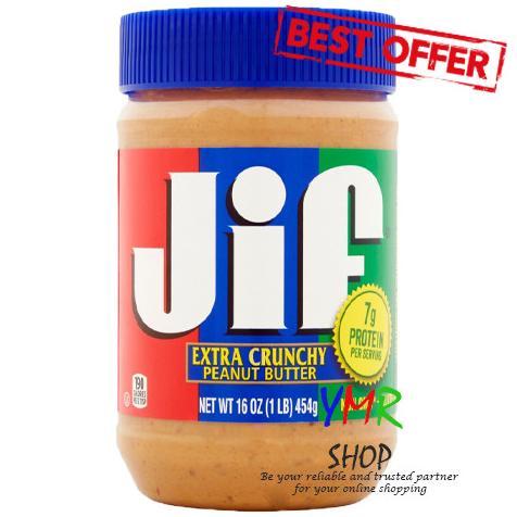 

JIF Selai Selay Kacang Extra Crunchy Creamy Peanut Butter 454gr Impor