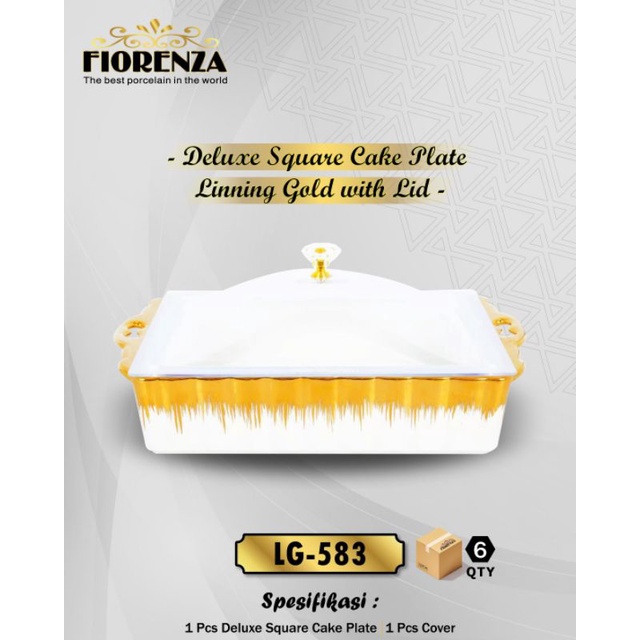 FIORENZA LG-583 PIRING KUE PERSEGI MEWAH