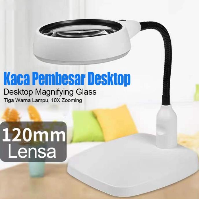 

Kaca Pembesar Desktop Charging use lampu LED bisa lepas
