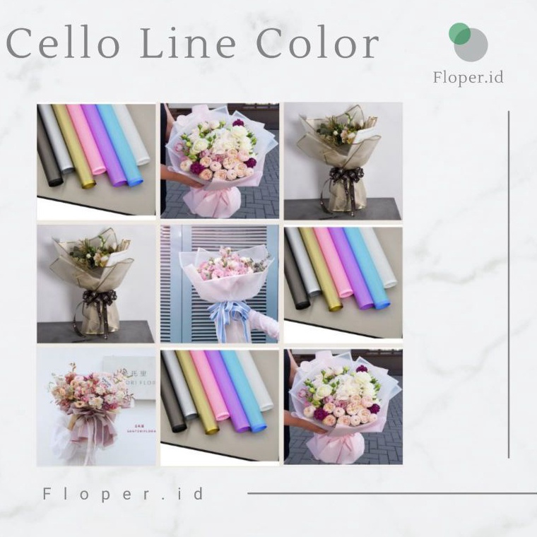 

Edisi Mewah 5 Lembar Kertas Buket Line Color kertas Cellophane / Kertas Buket Bunga/Flower Wrapping For sale