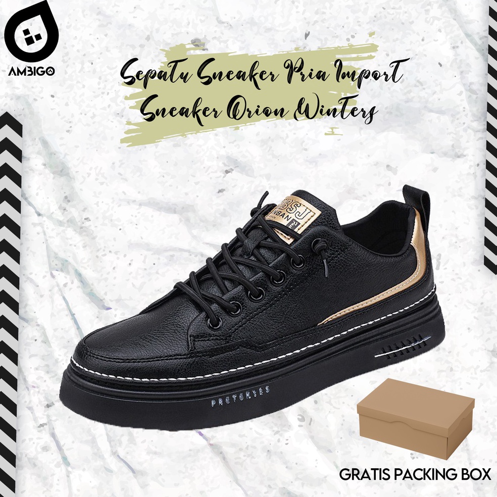 ⟳ [ 100% PRODUK IMPORT ] Ambigo Sepatu Sneaker Pria Import Shoes ORION WINTERS PRY-26 Sneaker Cassua