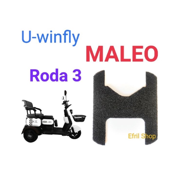 ❋GWz ⭐⭐⭐⭐⭐ alas kaki karpet sepeda motor listrik roda tiga UwinFly Maleo roda 3 ✪ ♂