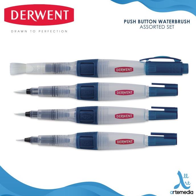 

Kuas Lukis Derwent Push Button Water Brush Assorted Set Kualitas Premium