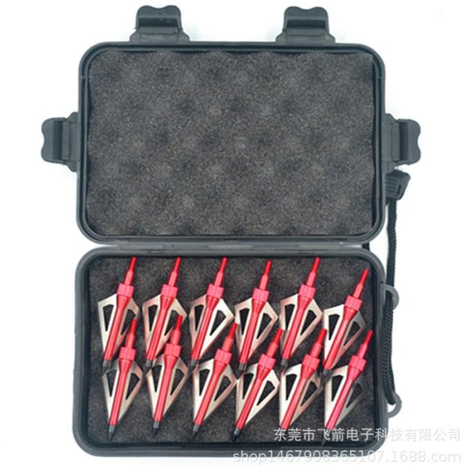Arrow Broadhead Silet 3 Mata + Box - Point Anak Panah Berburu Tajam