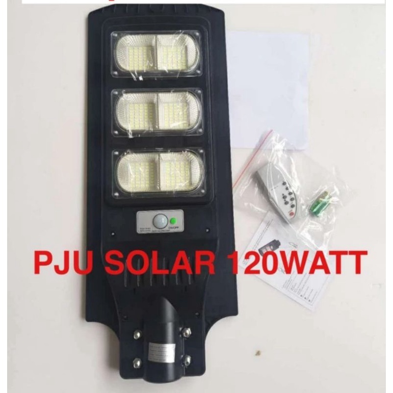 Lampu PJU Solar 120W Led PJU Jalan Umum 120 Watt + Remote