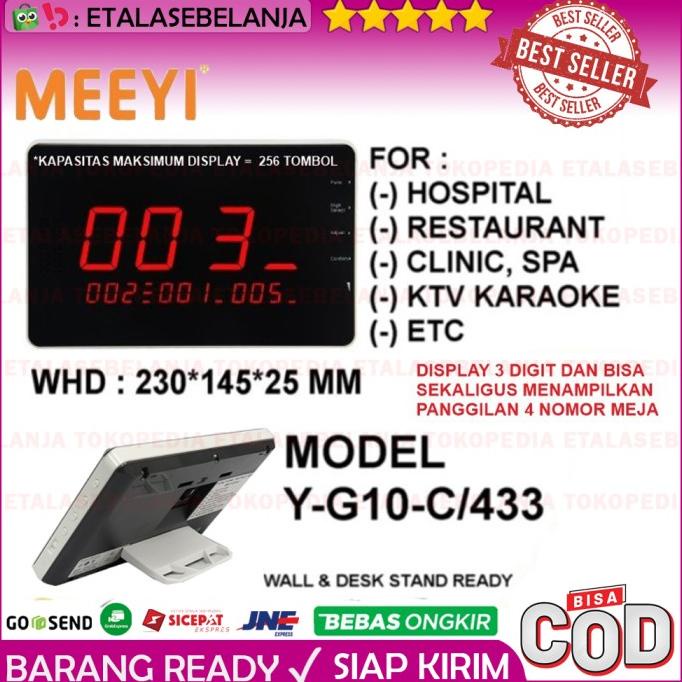 LED DISPLAY NURSE CALLER WIRELESS RECEIVER 3-DIGIT MEEYI Y-G10