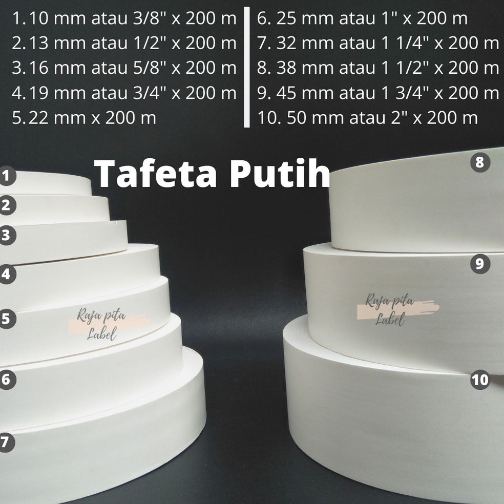 

[PROMO KPL2] PITA TAFETA / LAUNDRY PUTIH Flash Sale