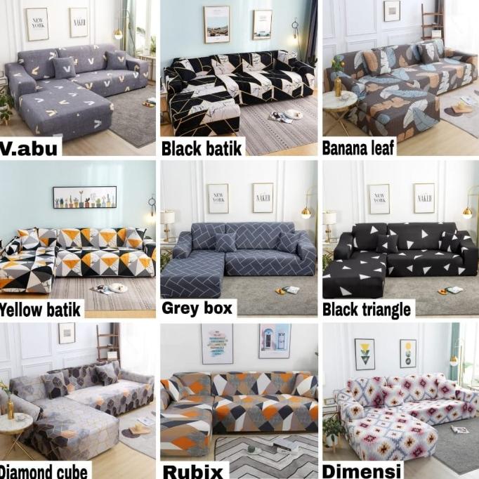 Cover sofa motif LETTER L/Sarung PENUTUP SOFA letter L