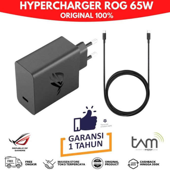 Hypercharger Asus Rog Phone 30w 65w Original - Adapter Cable C to C