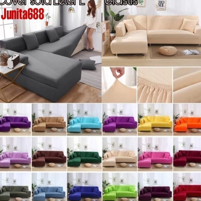 Cover sofa bentuk LETTER L /Sarung PENUTUP SOFA letter L elastis