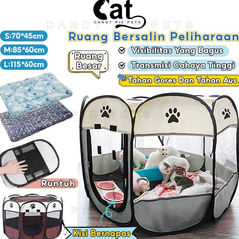 bisa cod Tenda Kucing Besar Anti Air Tenda Lipat Kucing Portable kandang kucing Fortable Pagar Kucin