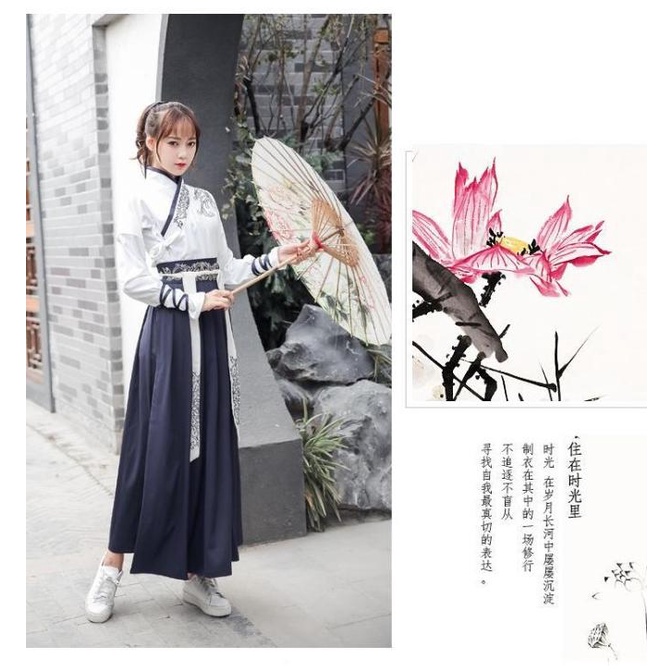 CC-127 hanfu unisex wanita pria baju tradisional cina kostum cosplay